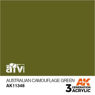 AK Interactive AK11348 AFV Series Australian Camouflage Green Acrylic Paint 17ml 3rd Generation